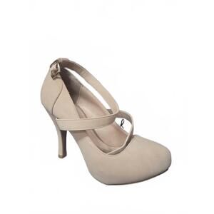 NEW QUPID women's trench heel in nude